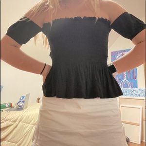Pacsun black off the shoulder shirt size medium